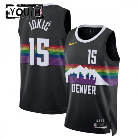 Camiseta Niños Denver Nuggets Nikola Jokic 2025-26 Nike City Edition Negro Swingman